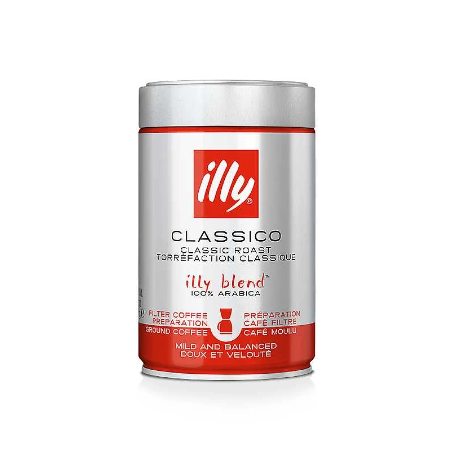 "Illy Classic Roasted Ground American Coffee - 250g Premium Blend for Rich Flavor"