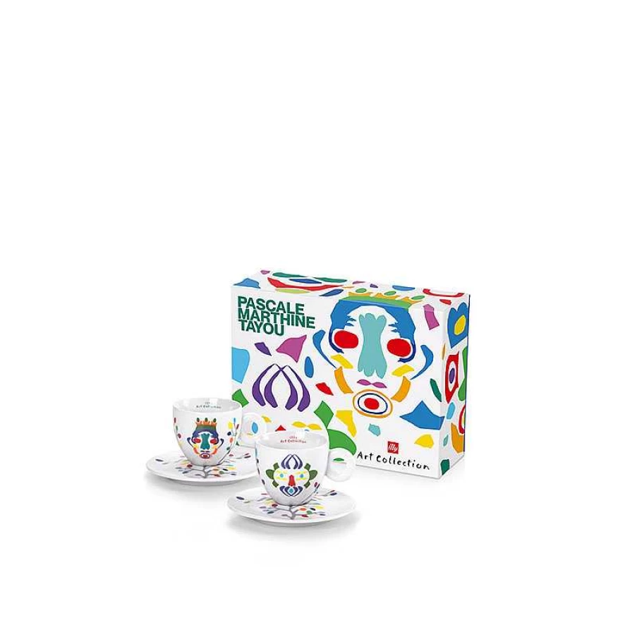 "Illy Art Collection Cappuccino Cups Set of 2 - Pascale Marthine Tayou Design"