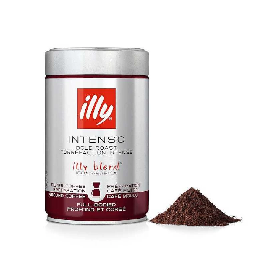 "Illy Intensely Roasted Ground American Coffee - Premium Blend for Rich Flavor"